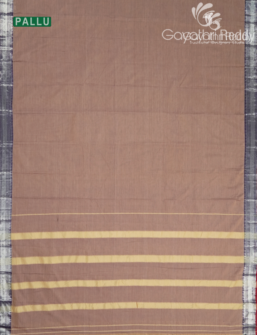 Pure Narayanpet Cotton Saree in Beige