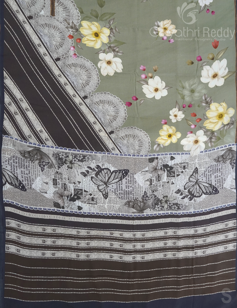 PURE CRAPE PRINTED SAREE-PCP14