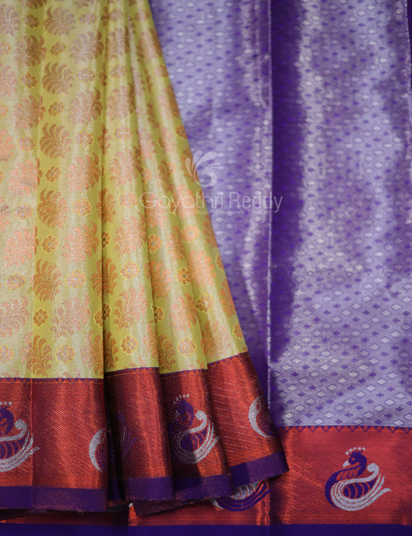 Pure Banarasi silk Zari woven Pattu Lehenga - HALFSAREE STUDIO - 4230535