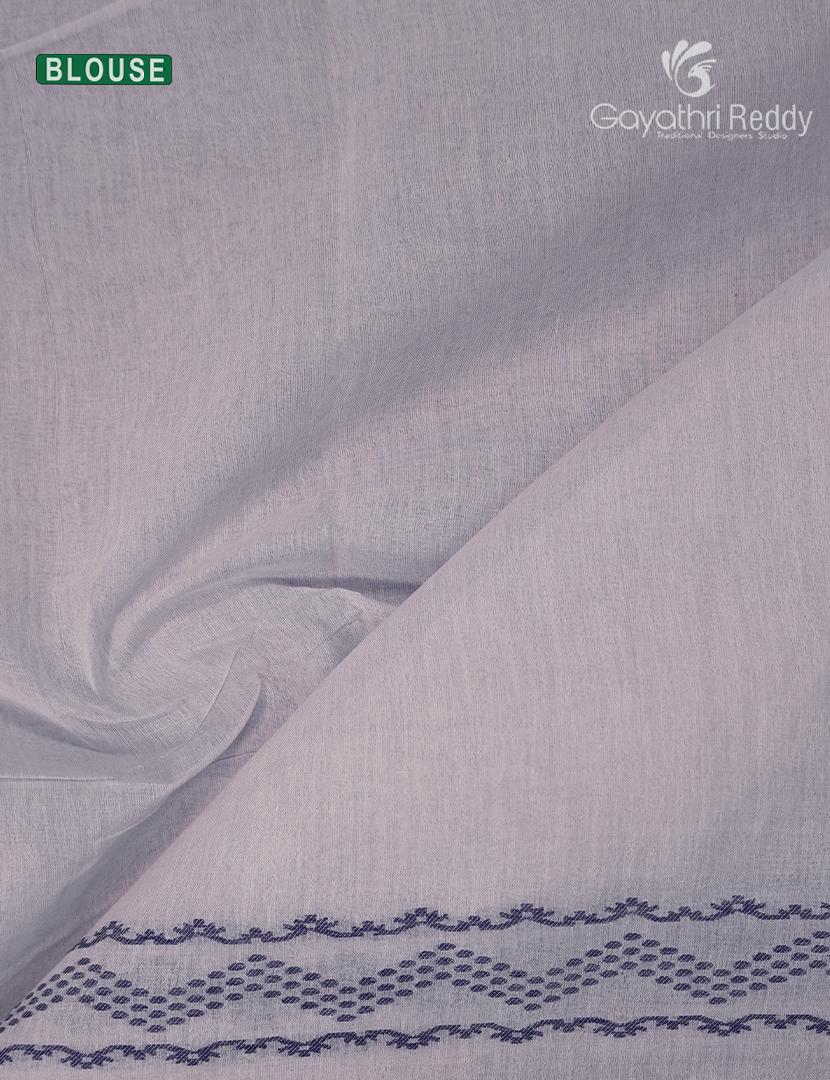 Jamdani Cotton Saree in Pastel Lavender