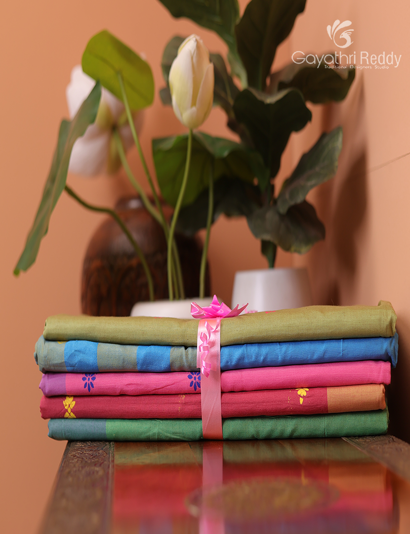 Silk Cotton Sarees Combo ( Set of 5 )