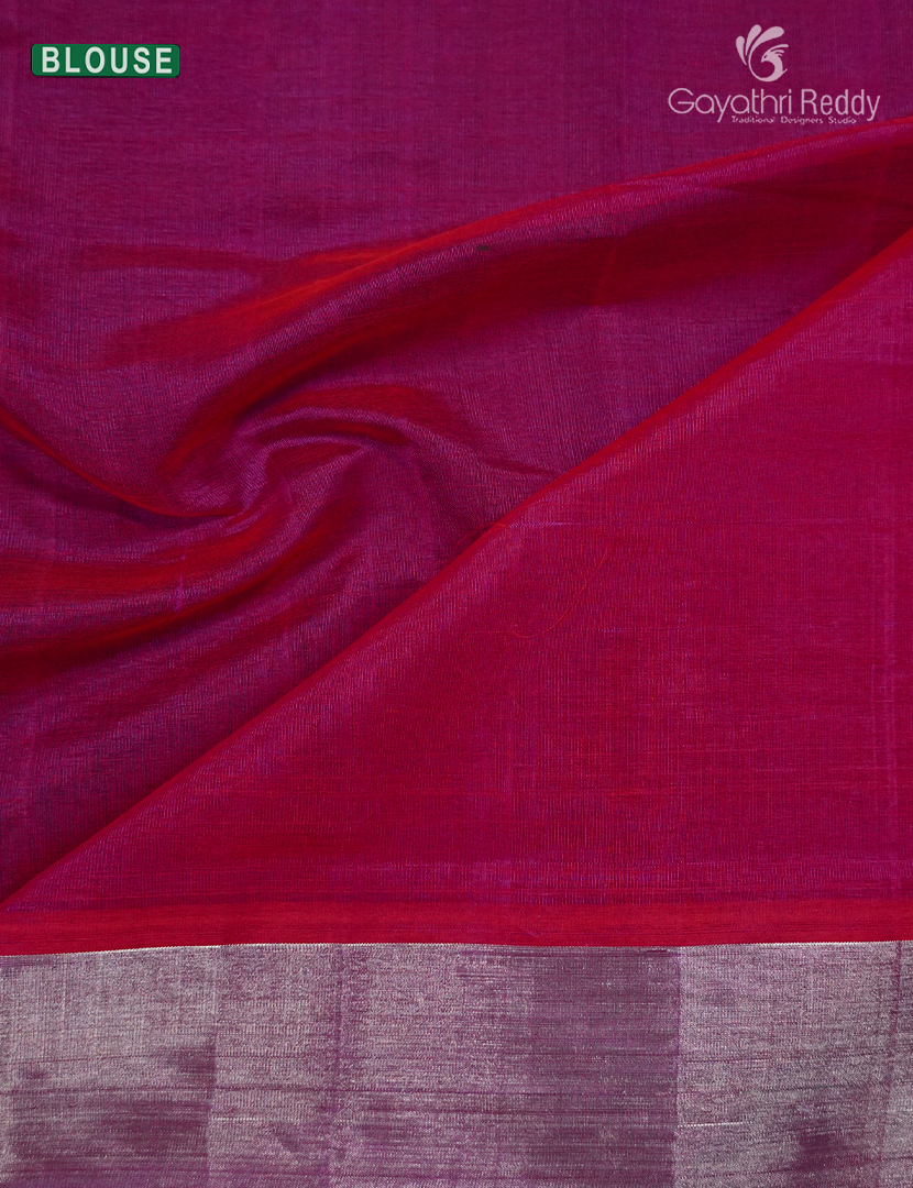 Pure Arani Sico Saree in Deep Purple and Pink