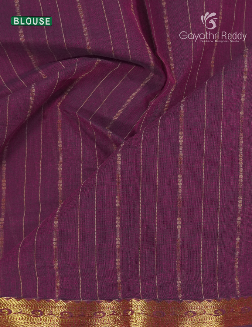 Pure Kanchi Cotton Saree in Magenta