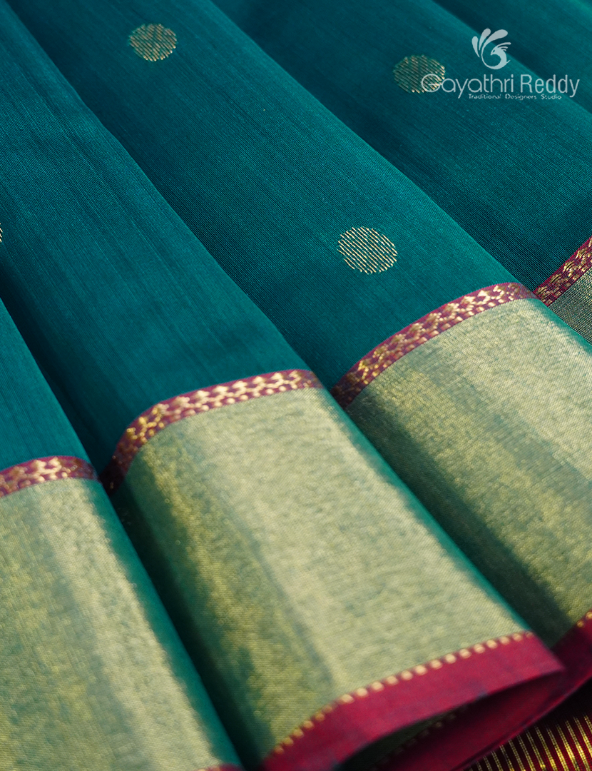 PURE CHANDERI MEDIUM BORDER SAREES -CPS1188