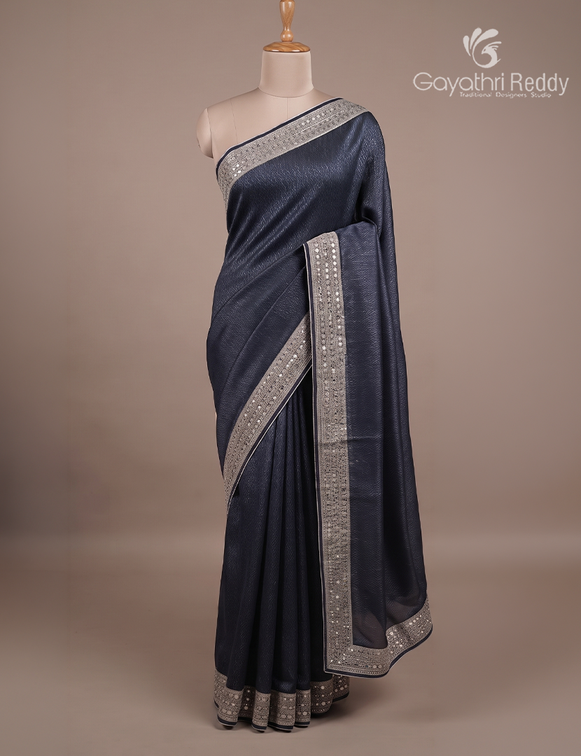 Pure Desi Tussar Fancy Saree in Black