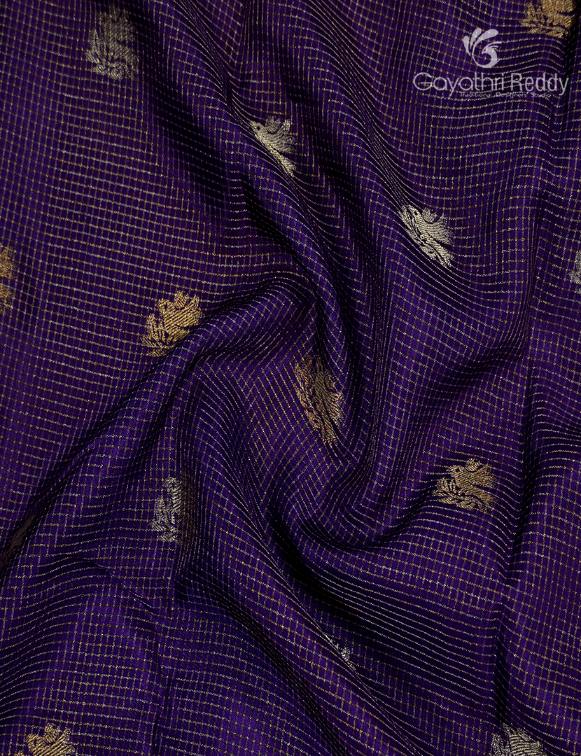 Semi Mysore Crepe Saree in Purple