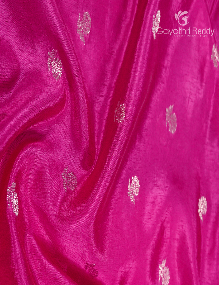 Banaras Mango Silk Saree in Hot Pink