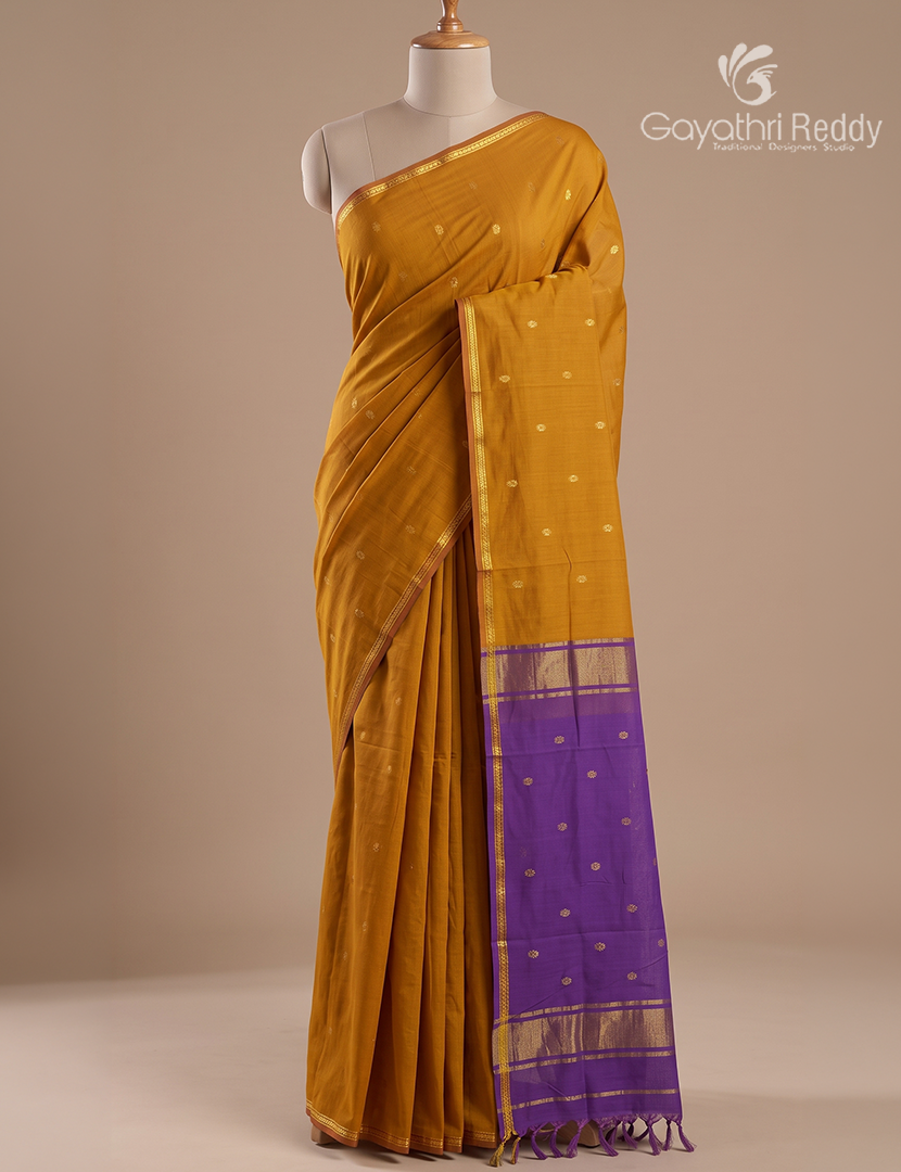 Sico Saree in Mustard and Purple