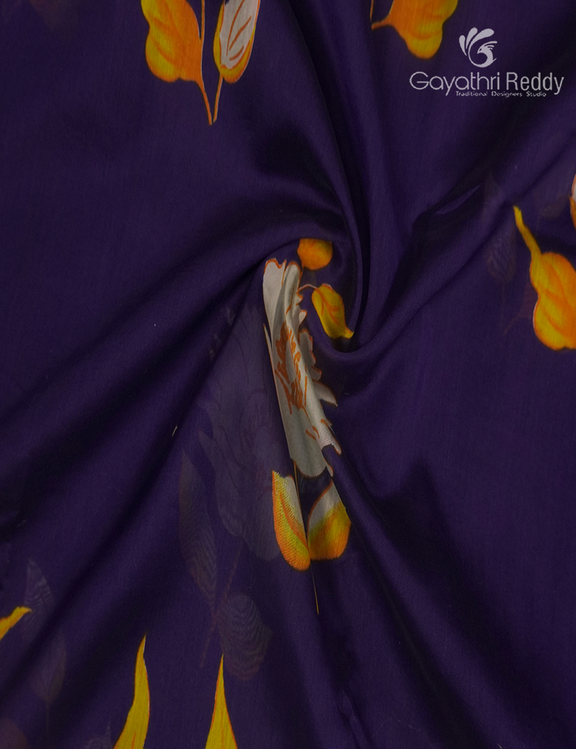 Pure Maheshwari Silk Saree in Violet