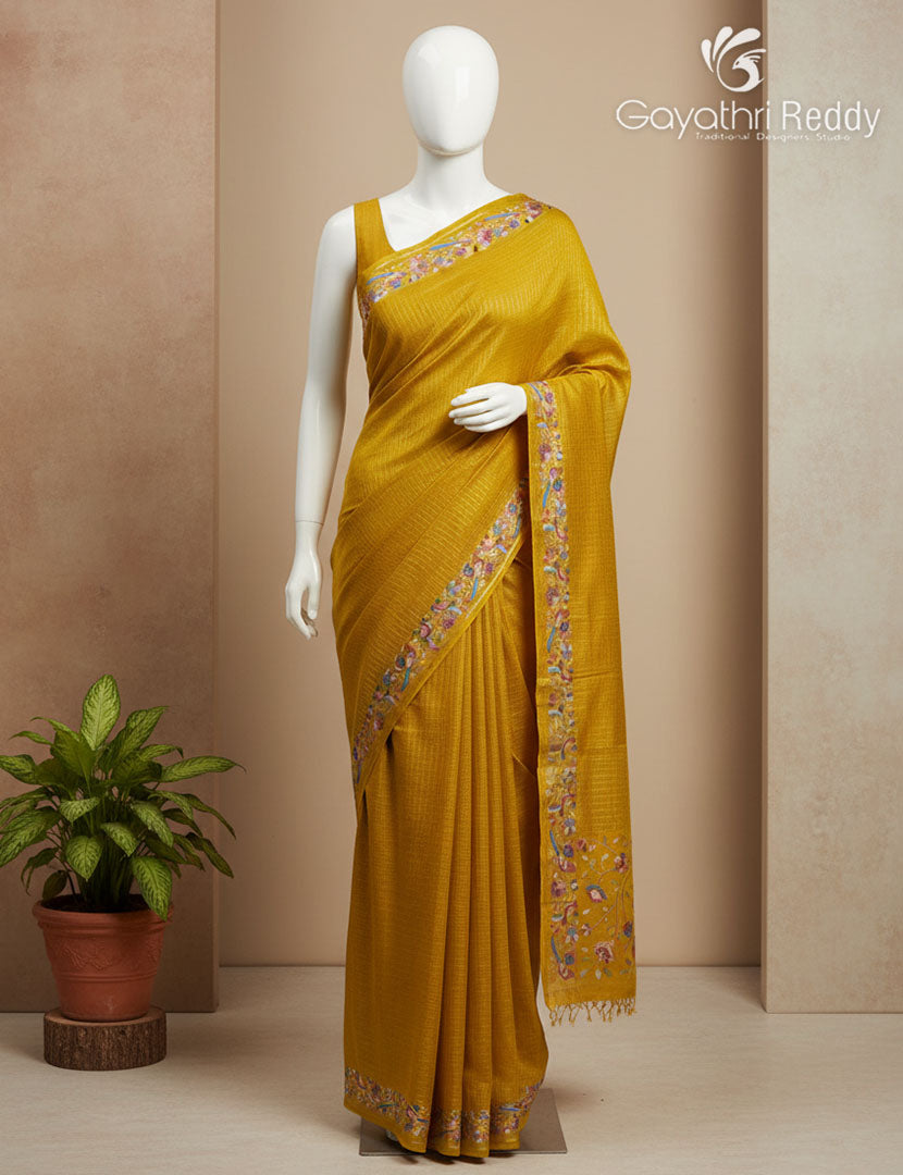 KHADI SILK WORK SAREE-KSW32