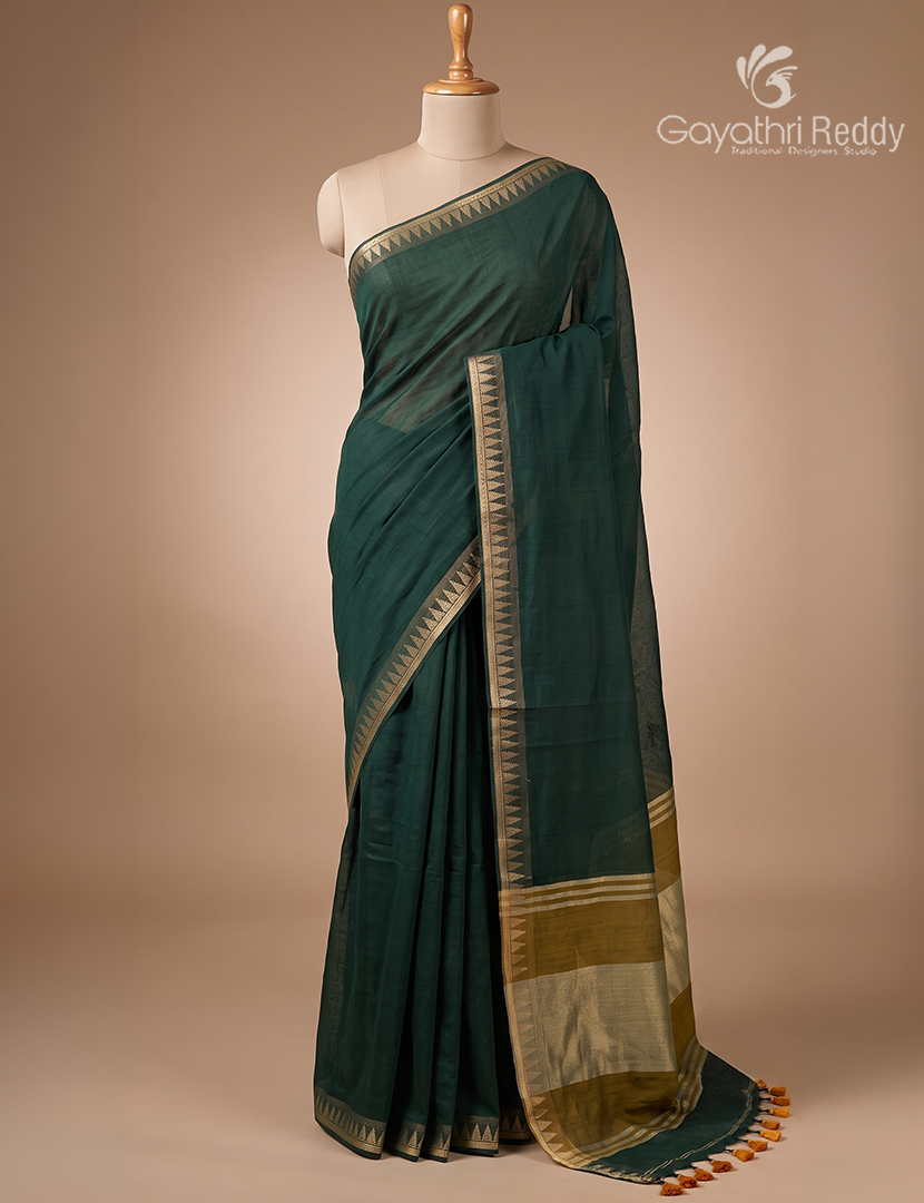 Jamdani Cotton Saree in Black