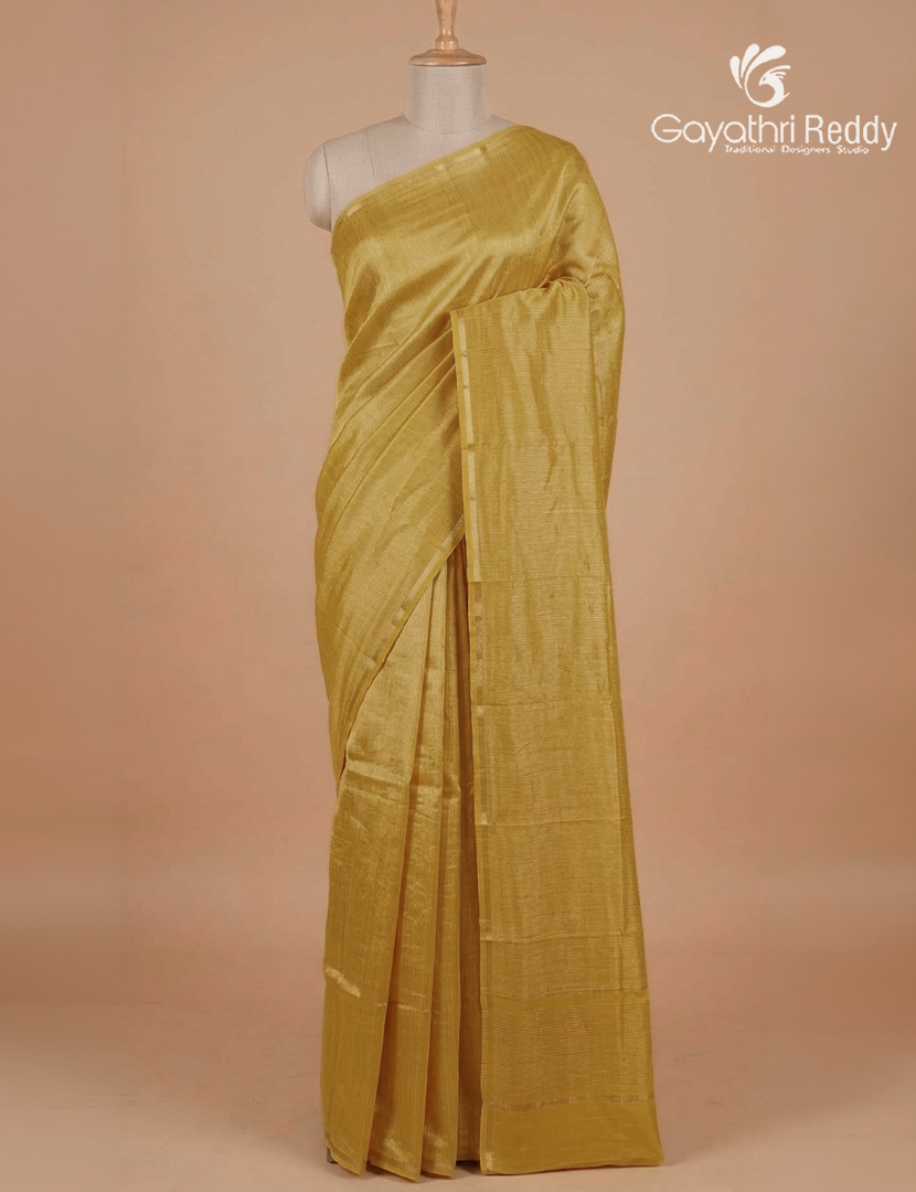 Pure Tissue Saree in Gold