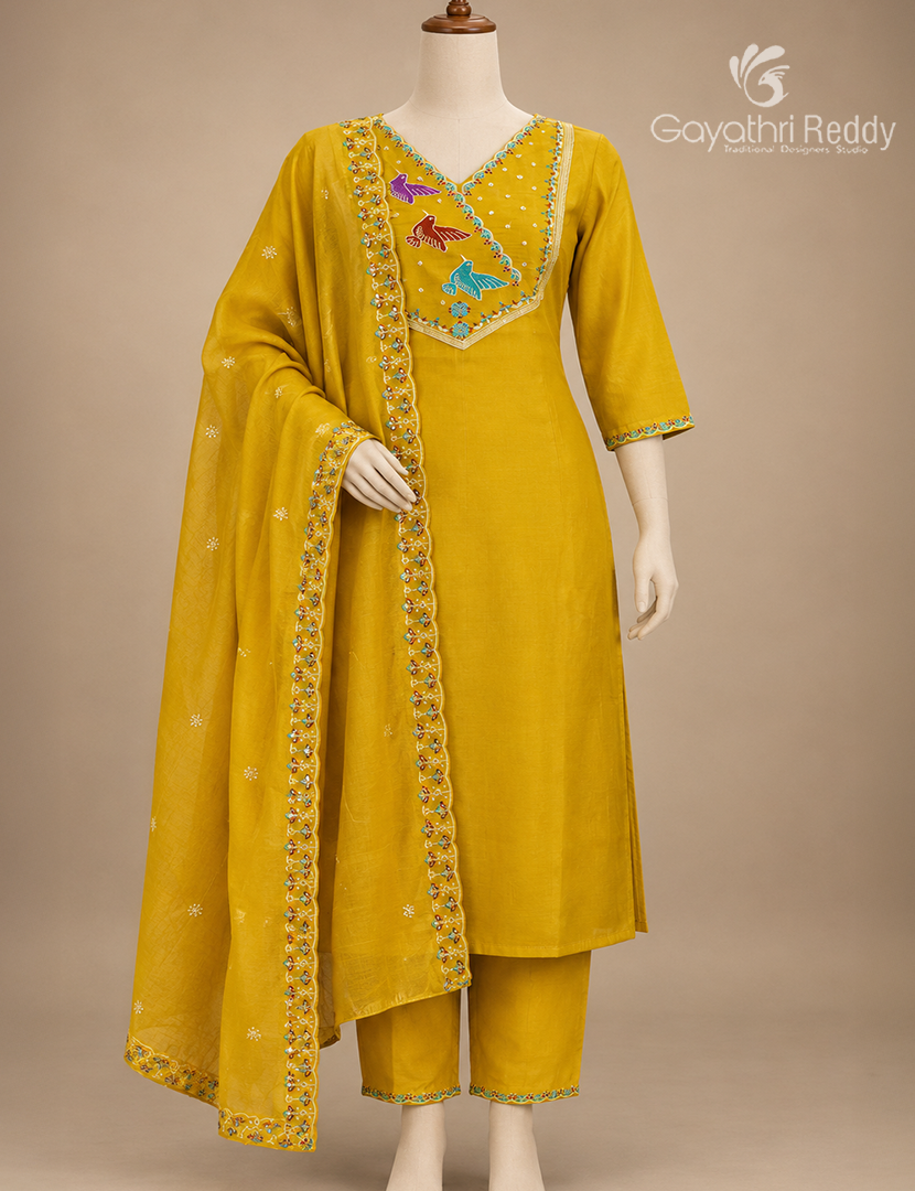 Readymade Dress Set in Yellow
