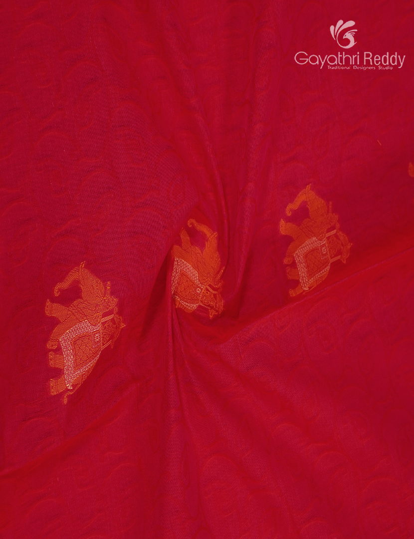 Pure Kanchi Cotton Saree in Pink