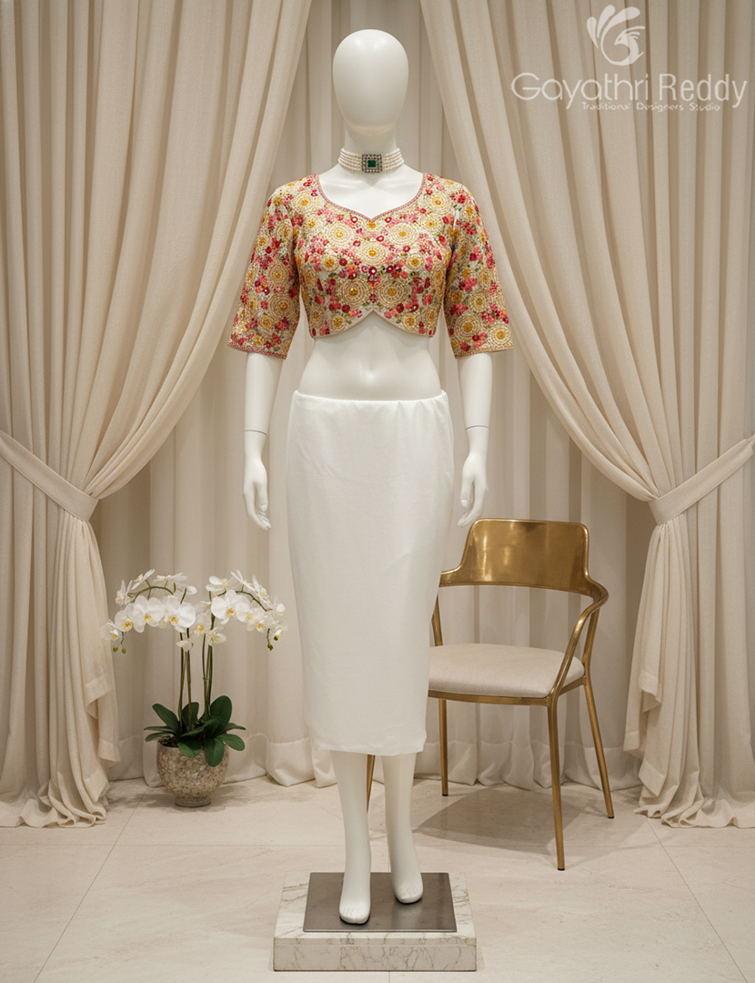 TISSUE FANCY (R.D) BLOUSE SAREE-TFBS4