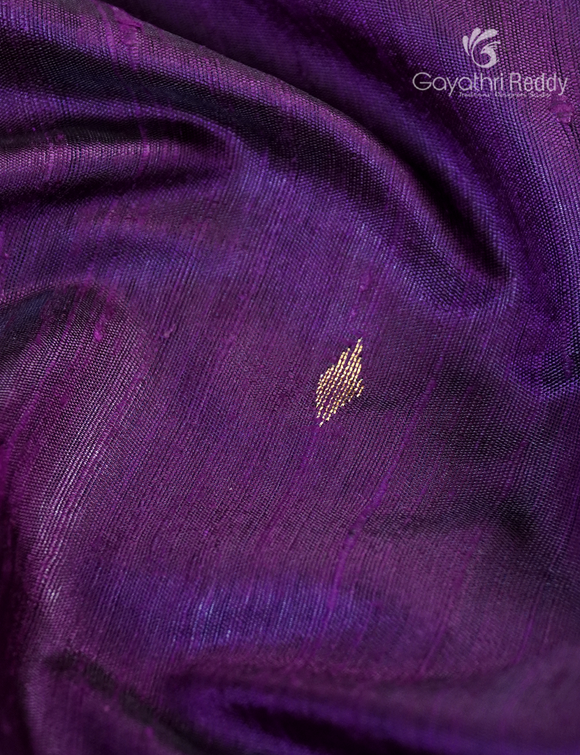 Pure Khadi Pattu Saree in Deep Purple