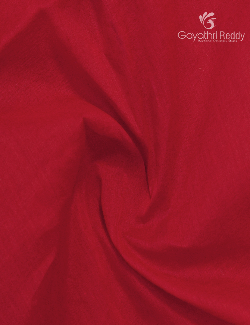 Pure MulMul Cotton Saree in Red