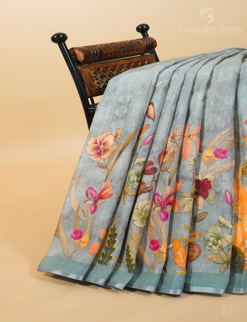 PURE LINEN SAREE-L1303