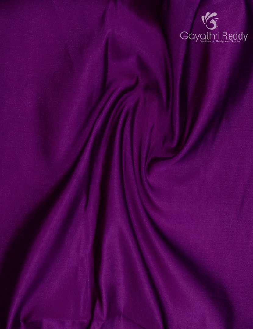 Semi Gadwal Saree in Purple and Brick Red