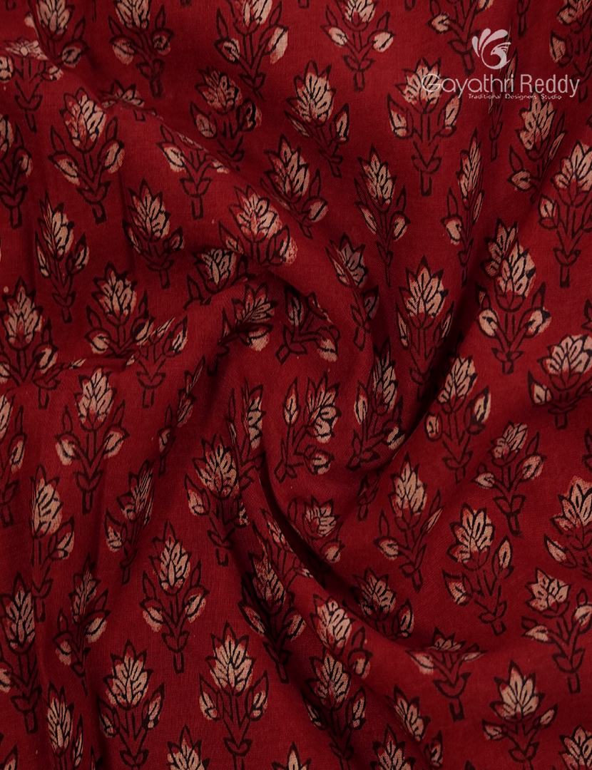 Pure Modal Silk Fancy Saree in Rust Red