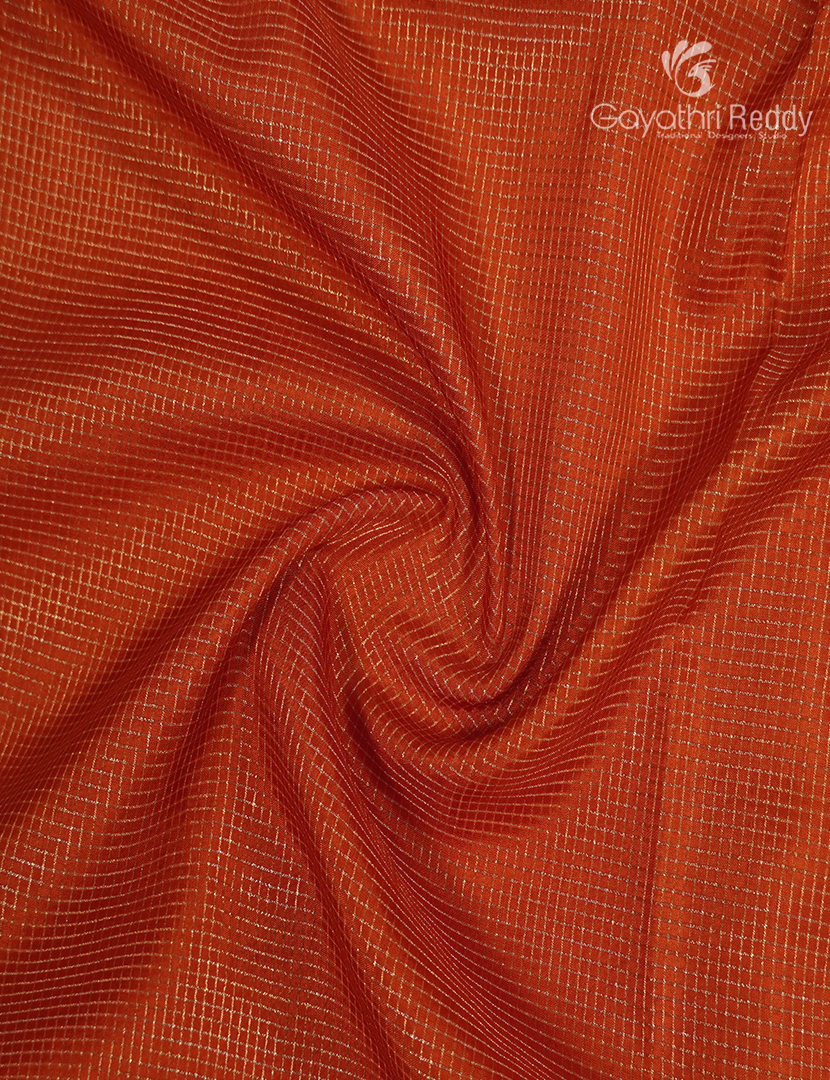 Semi Mysore Silk Saree in Orange and Pink