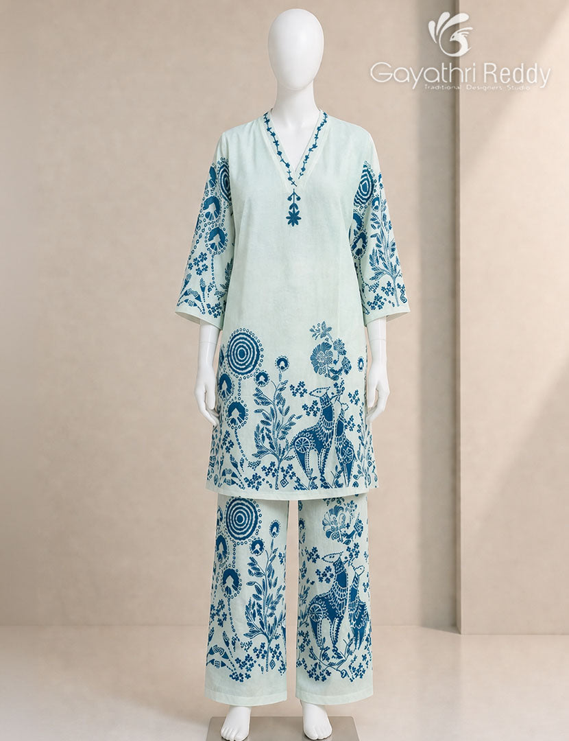 READYMADE DRESS SET(2PC)-KDS1002