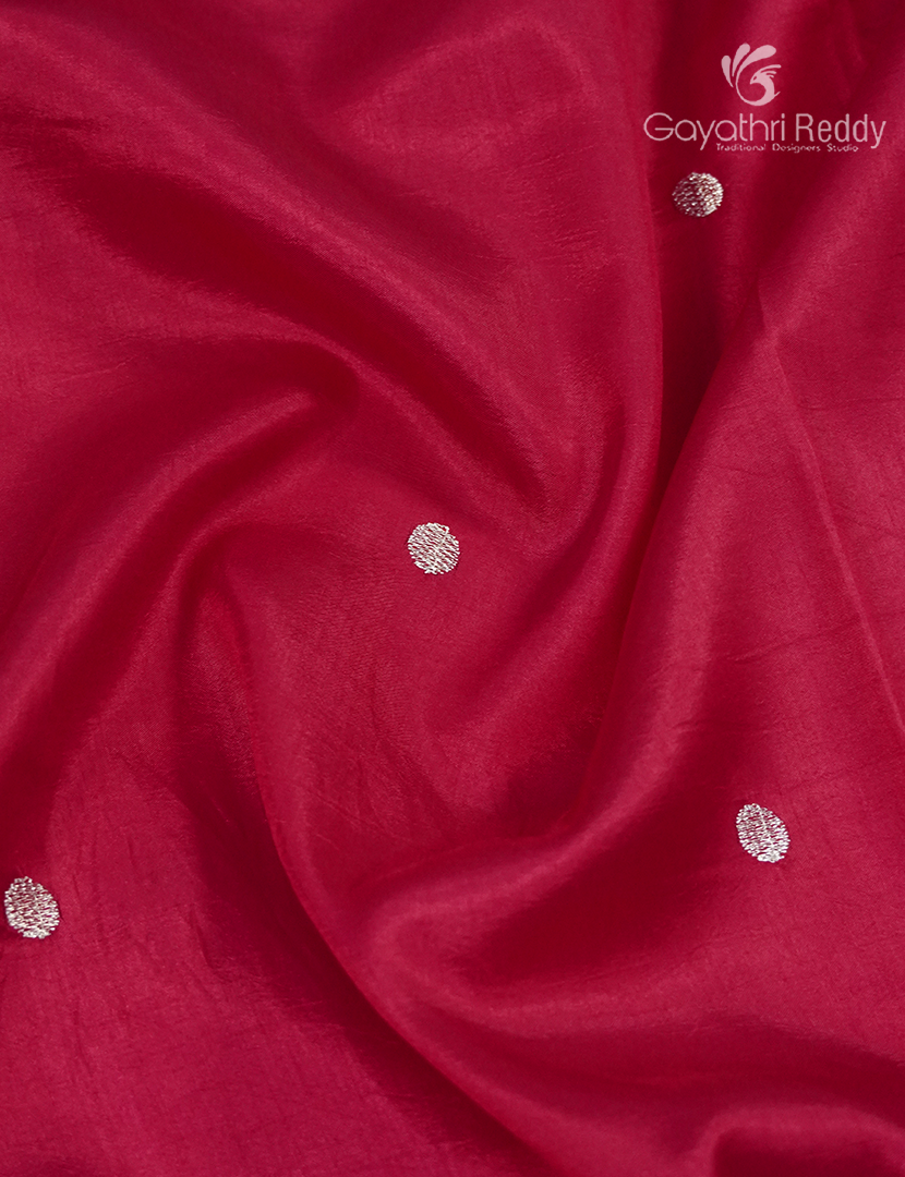 Dupion Silk Fancy Saree in Rani Pink