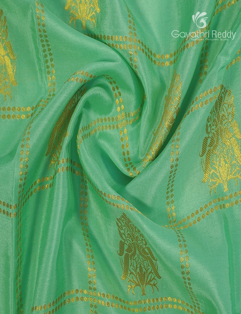Pure Mysore Silk Saree in Sage Green