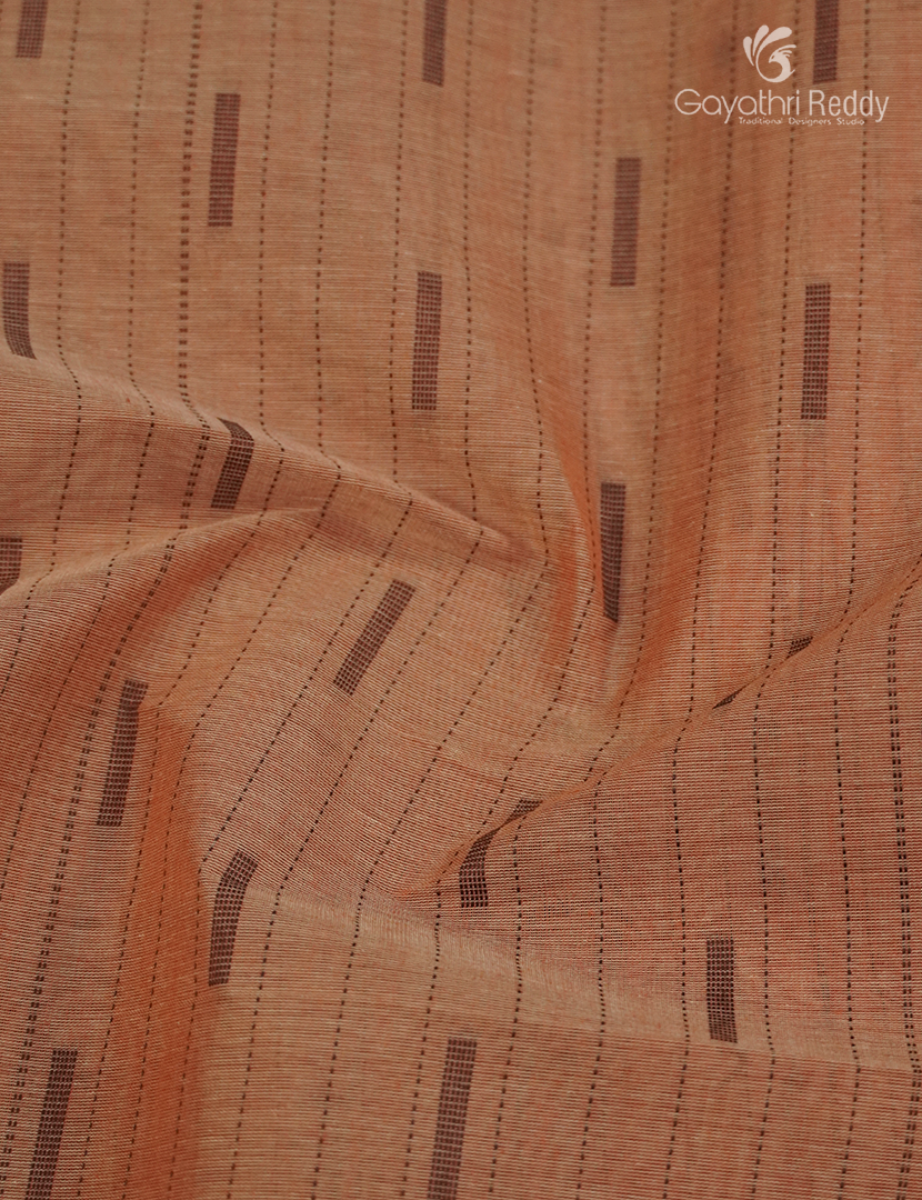 Pure Kanchi Cotton Saree in Sandalwood