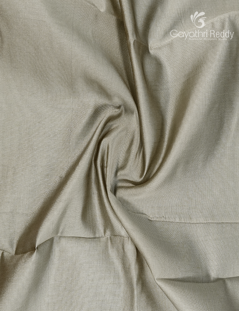 Semi Gadwal Saree in Metallic Grey and Orange