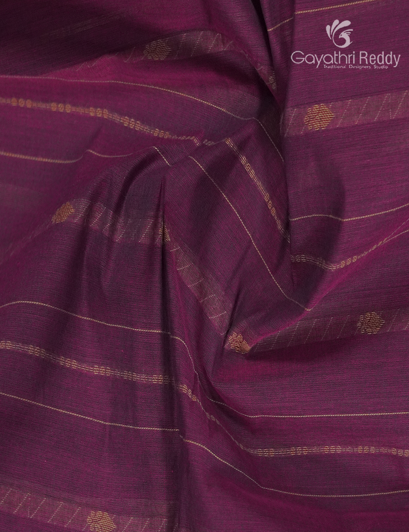 Pure Kanchi Cotton Saree in Magenta