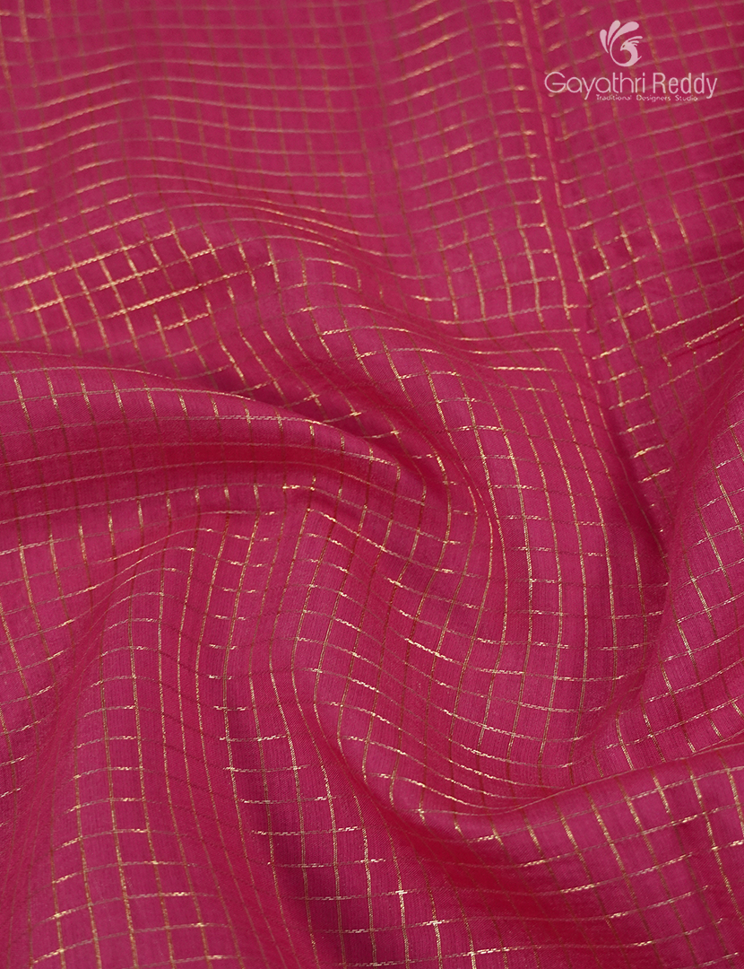 Semi Mysore Crepe Saree in Rose Pink and Deep Violet