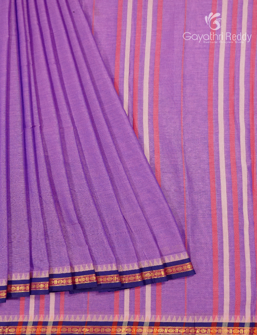 Pure Narayanpet Cotton Saree in Lilac