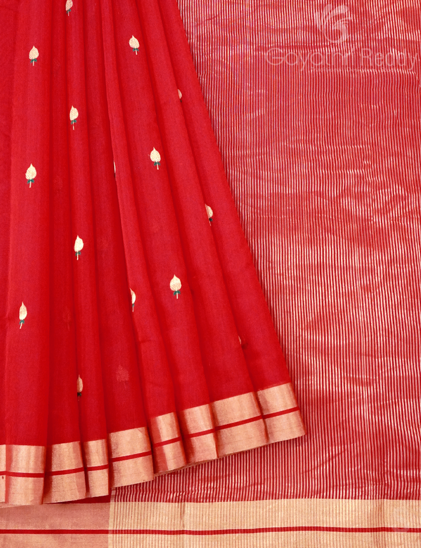 PURE CHANDERI SICO  SAREE-PCS652