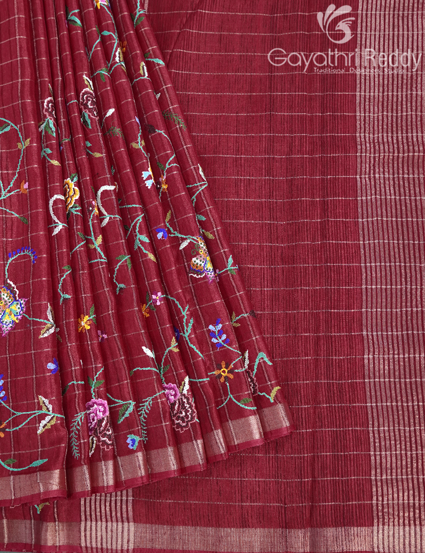 KHADI SILK WORK SAREE-KSW13