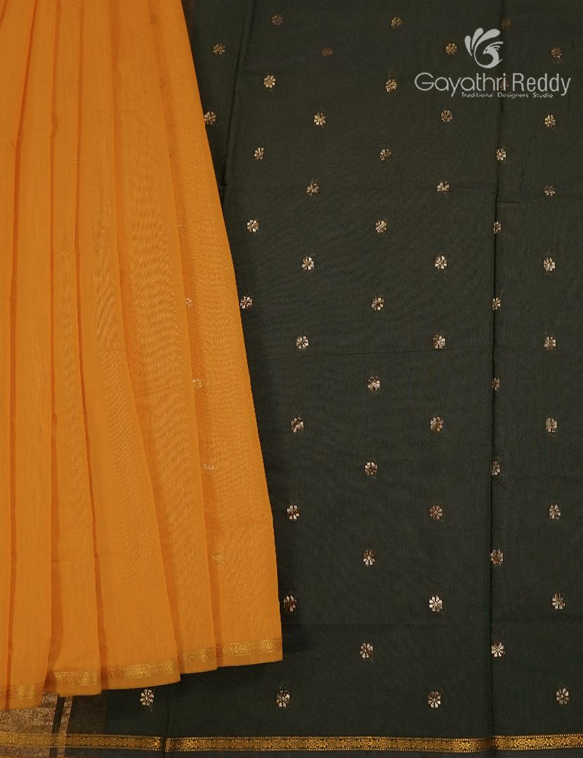 Sico Saree in Yellow and Deep Mehendi Green