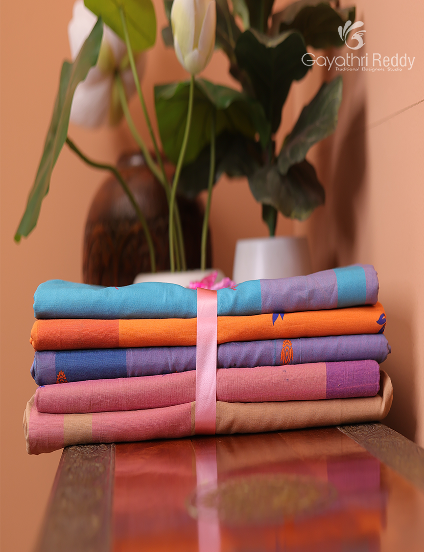 Silk Cotton Sarees Combo ( Set of 5 )