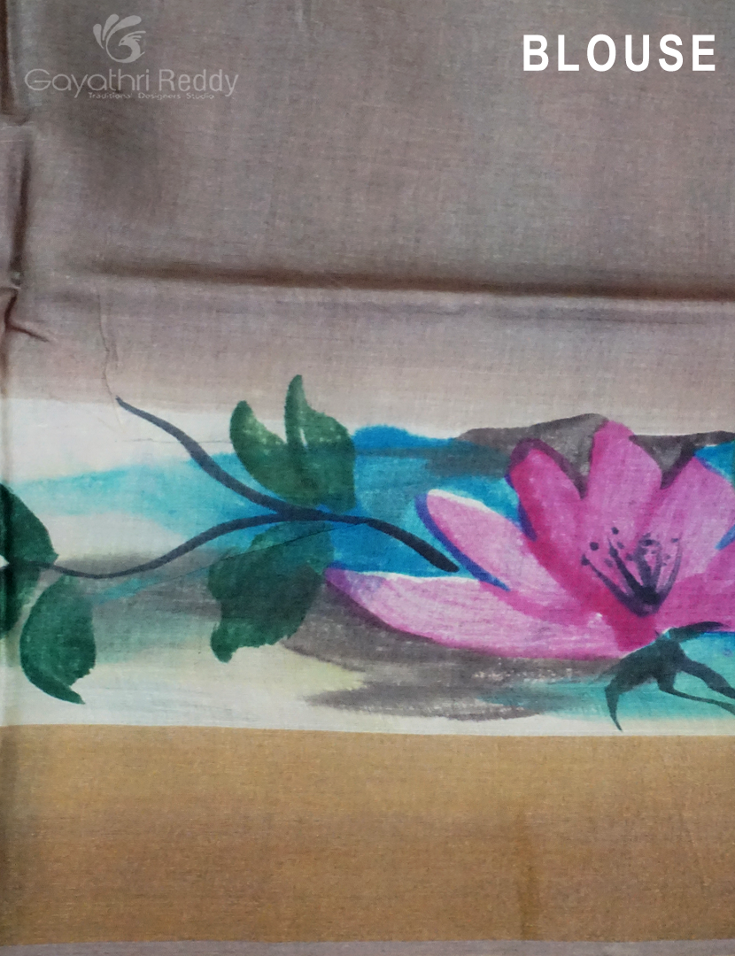 PURE DESI TUSSAR SILK HAND PAINTED-TS791