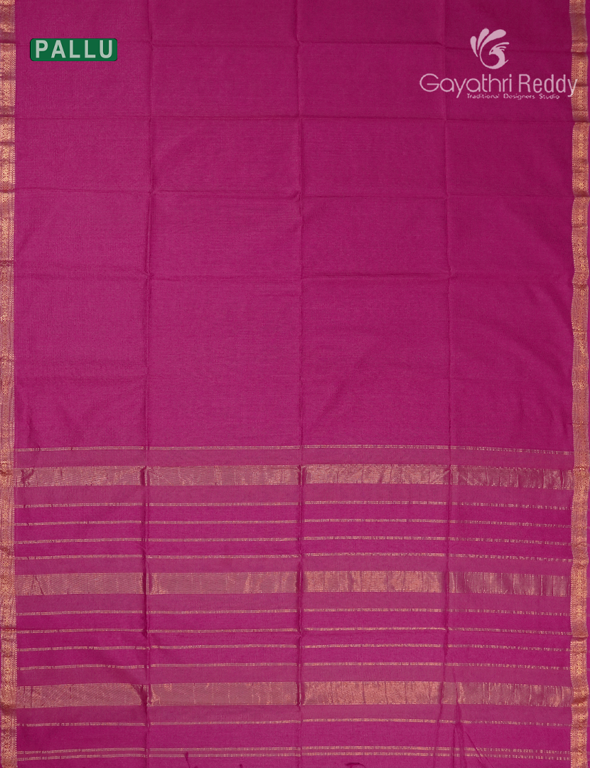 Pure Chanderi Sico Saree in Rani Pink