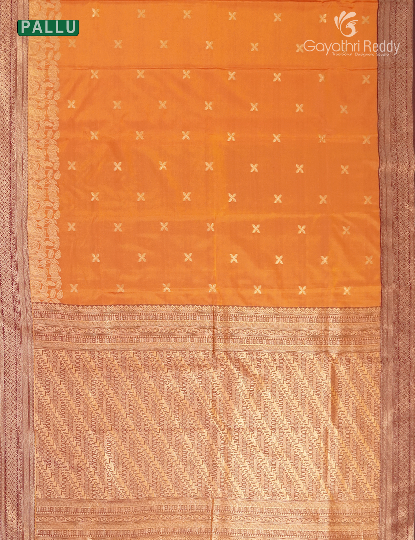 Semi Kanchipuram Art Silk Saree in Peach