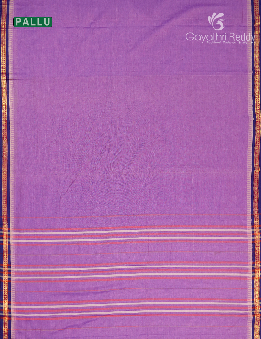 Pure Narayanpet Cotton Saree in Lilac
