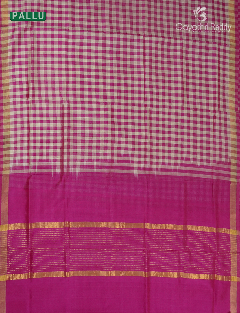 Pure Arani Sico Saree in Rani Pink