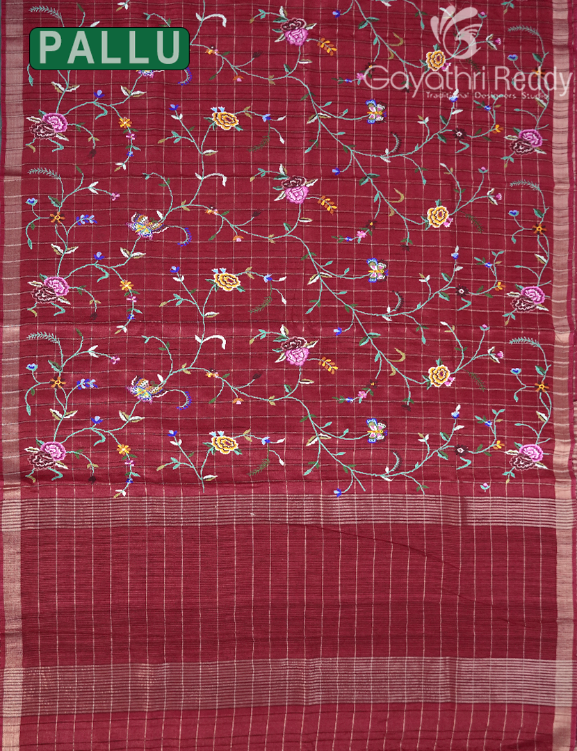 KHADI SILK WORK SAREE-KSW13