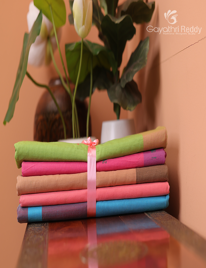Silk Cotton Sarees Combo ( Set of 5 )