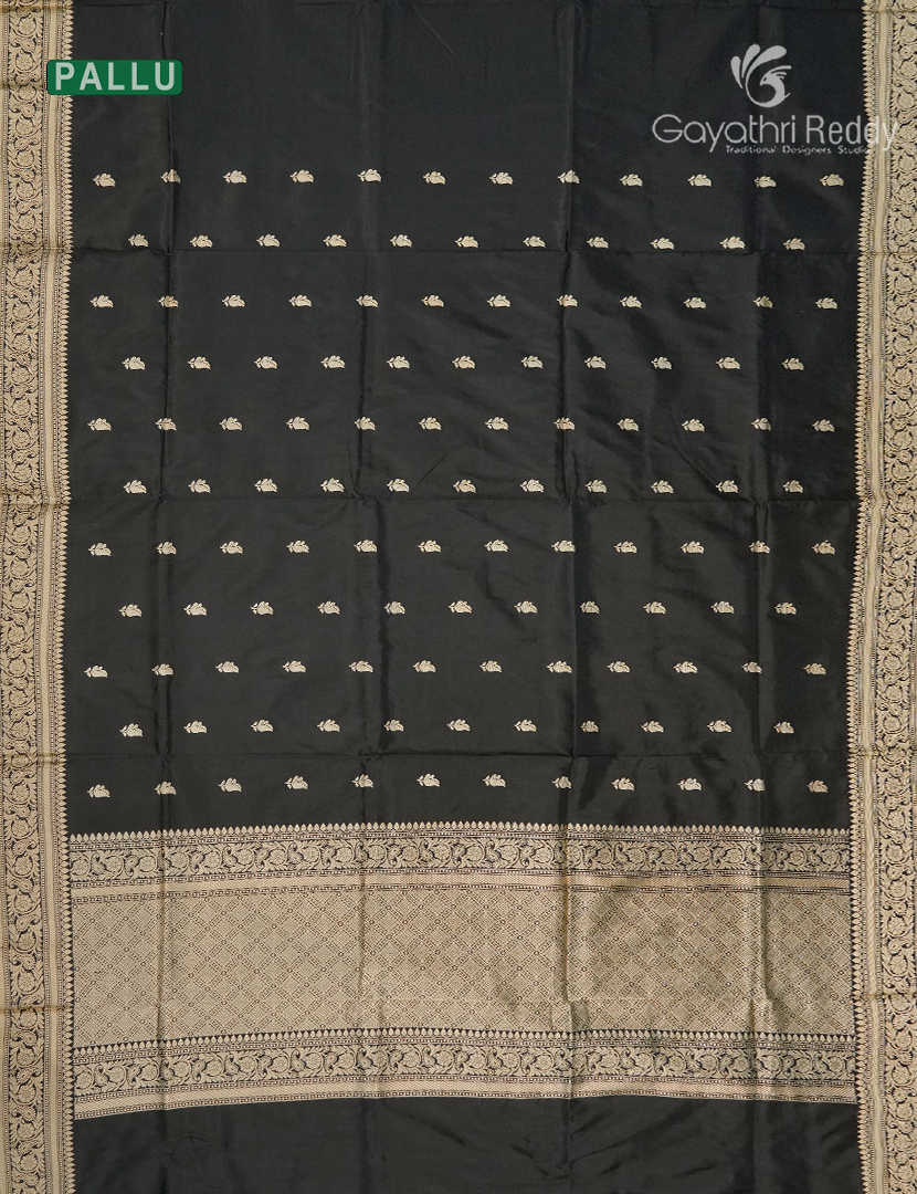 Pure Banaras Katan Silk Saree in Black