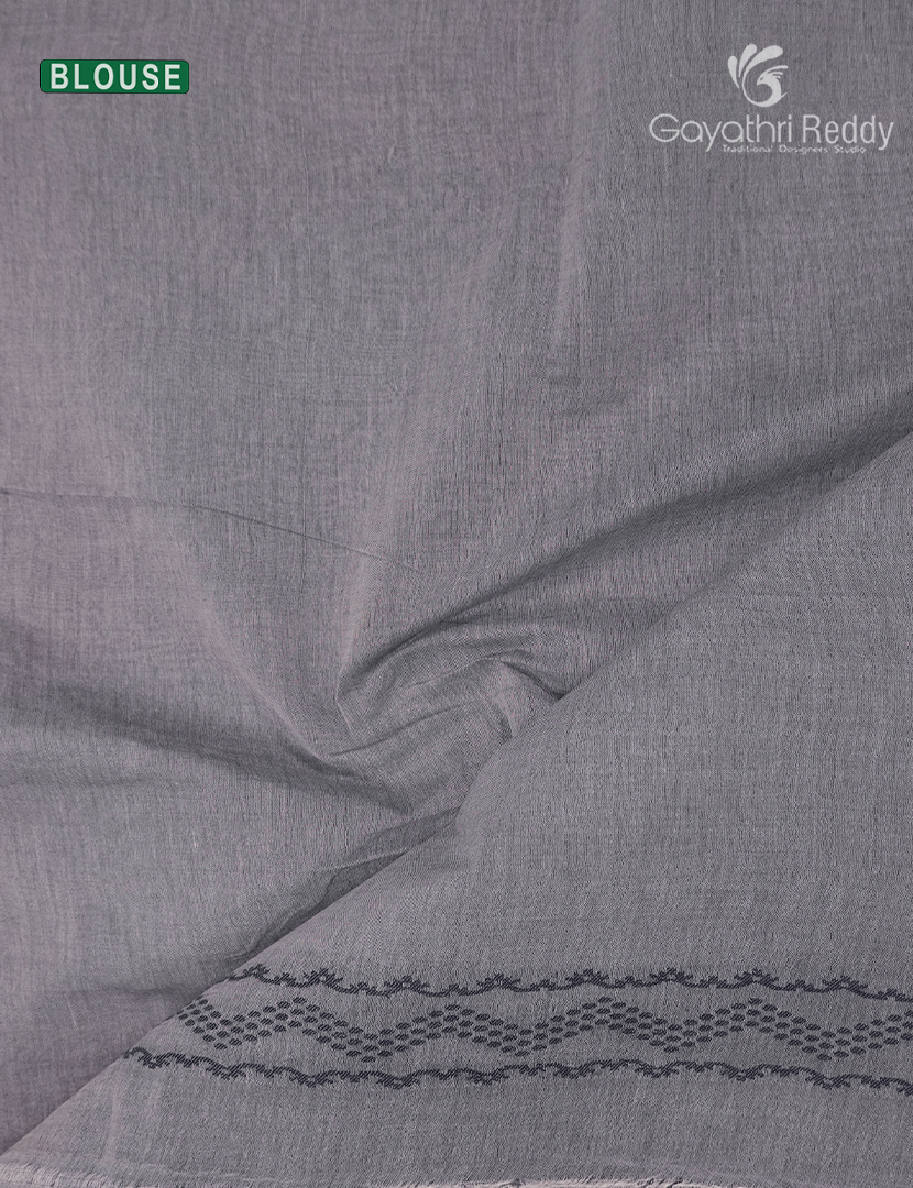 Jamdani Cotton Saree in Grey