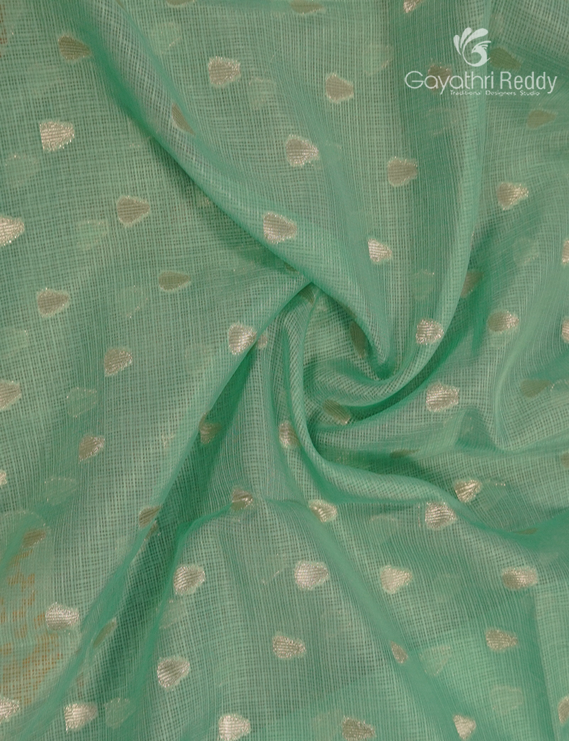 Banaras Kota Lehanga Set in Mint Green and Rani Pink