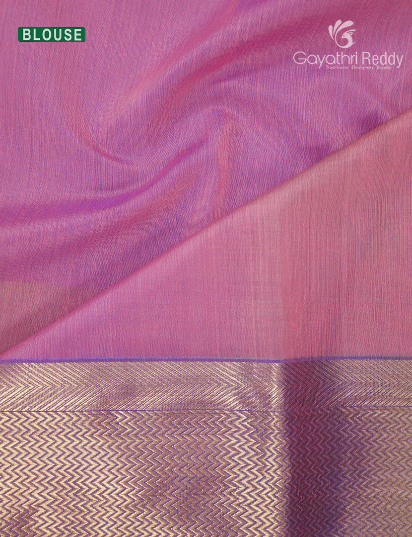 Pure Chanderi Sico Saree in Baby Pink