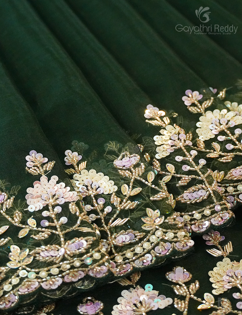 PURE ORGANZA SILK HANDWORK-POF147