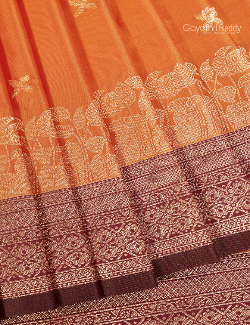 Semi Kanchipuram Art Silk Saree in Peach